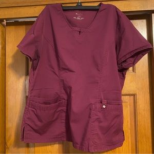 Maroon Luxe Cherokee Scrub Set